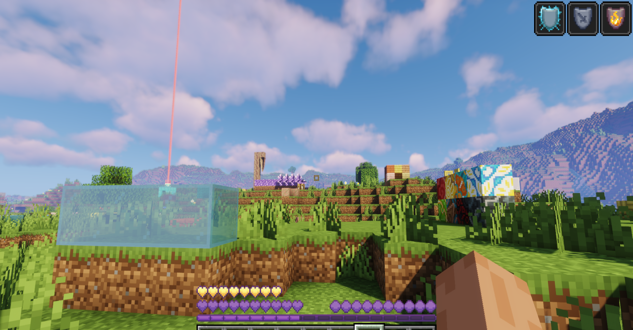 Настройки активации текстур-пака Purple Icons в меню Minecraft