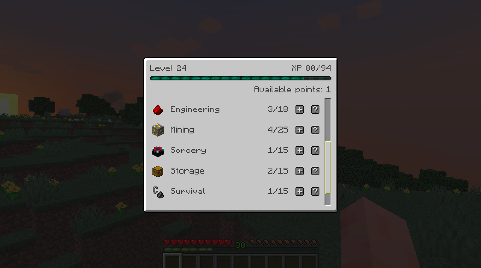 Пейзаж Нижнего мира в Minecraft с лавой и грибными биомами