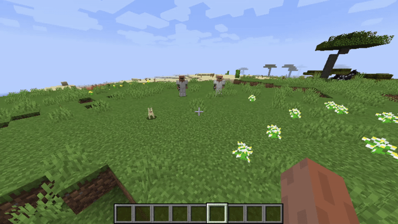 Жители сражаются с зомби в Minecraft благодаря модификации Villager Recruits