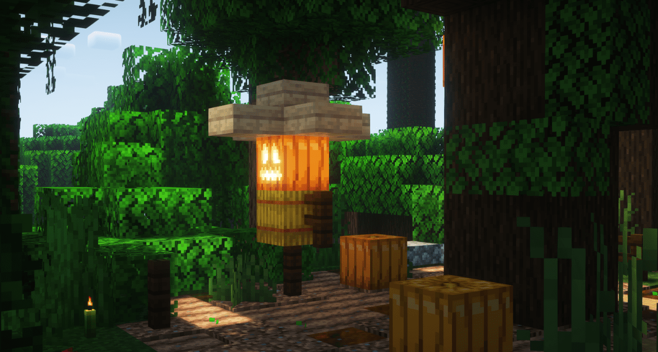 Загадочное кладбище в Minecraft с сундуками и тыквами