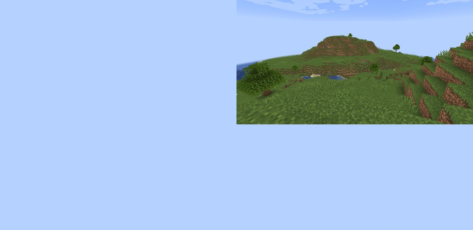 Деревня в Minecraft с Quarter Shaders - уменьшенный вид с эффектом кадрирования