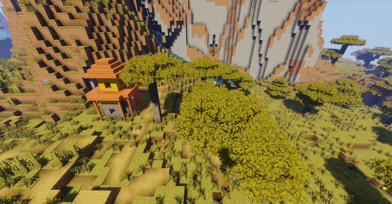 Детализированные листья деревьев в Minecraft с модом Qzimyion’s Fluffier Leaves