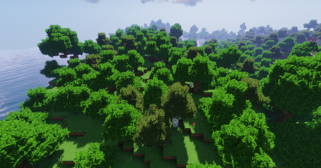 Интерфейс активации текстур-пака Qzimyion’s Fluffier Leaves в Minecraft