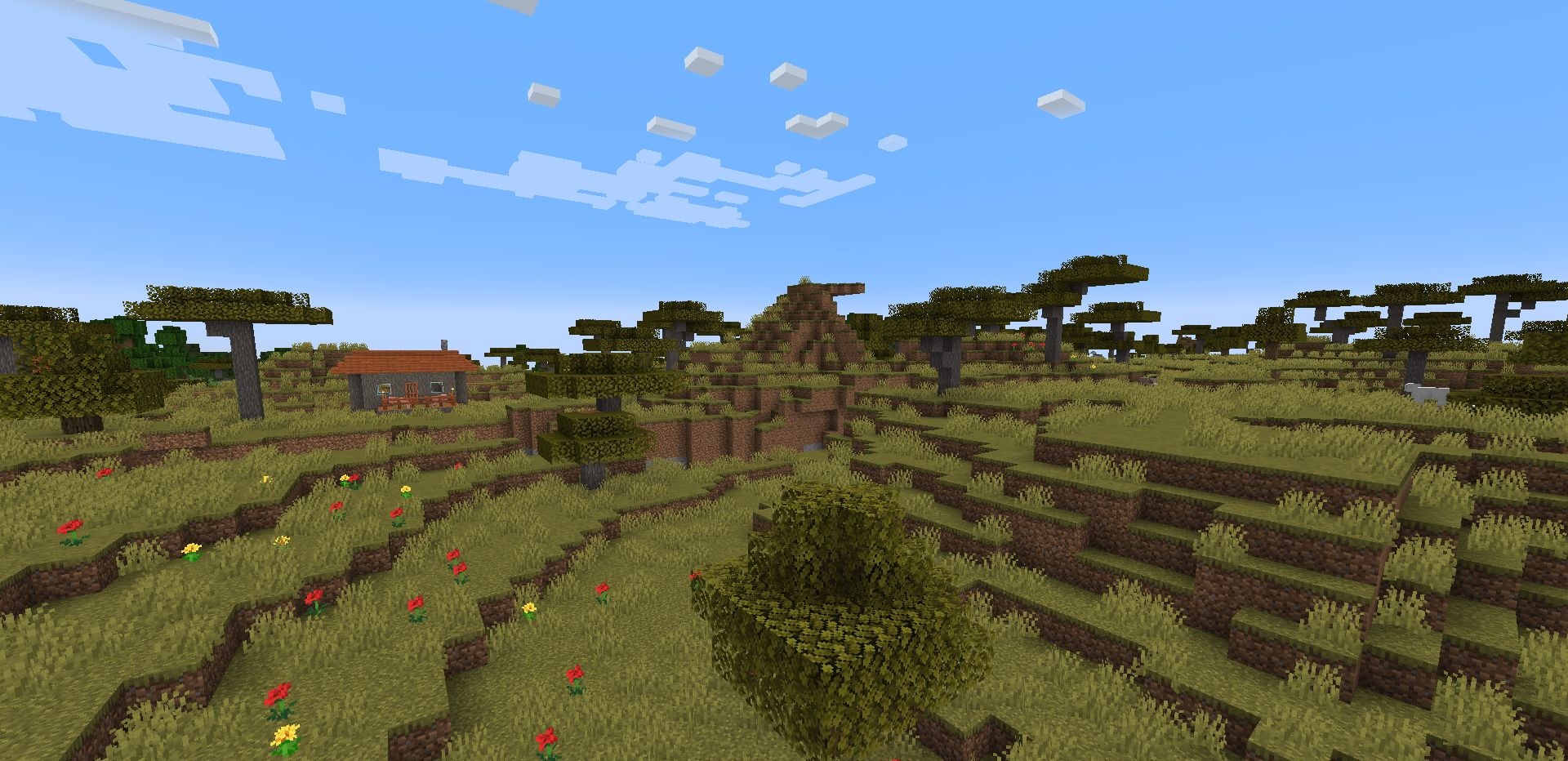 Игровой скриншот Minecraft с модом Raise Sound Limit Simplified, демонстрирующий звуковые эффекты в лесу