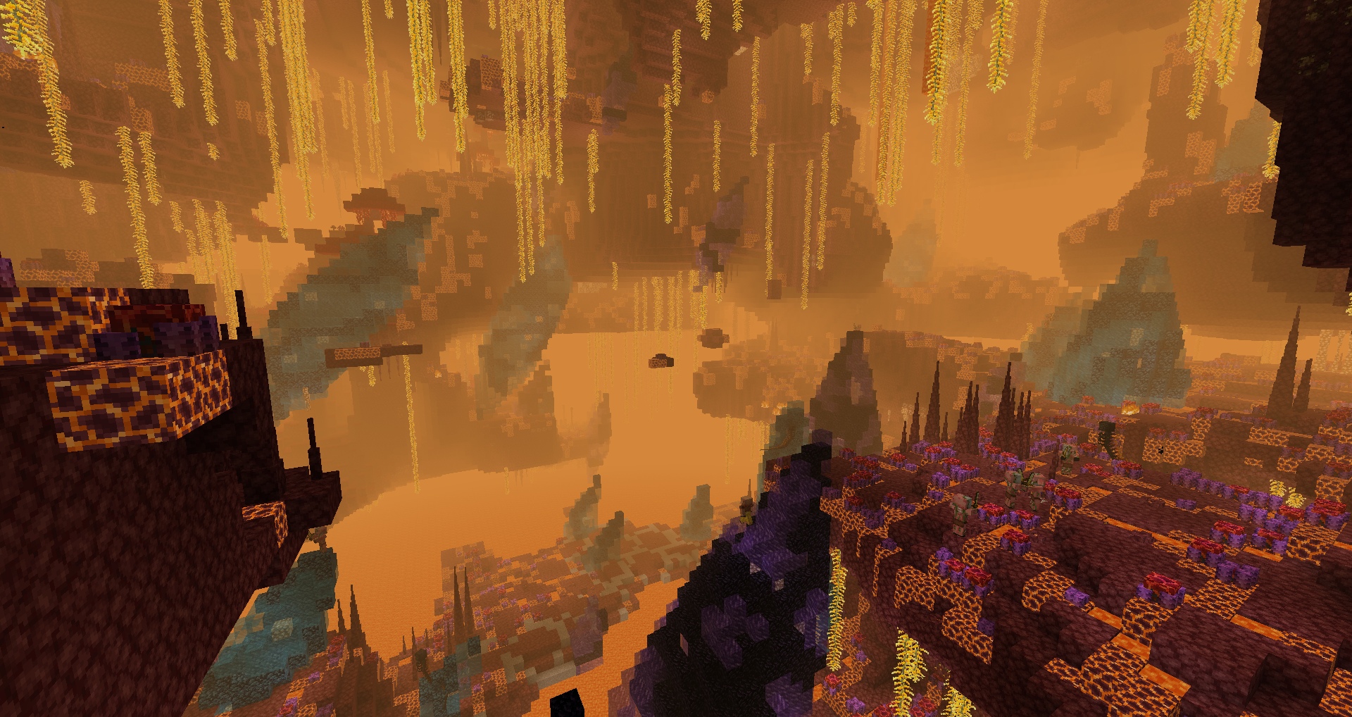 Креативное строительство в Minecraft: огромный замок с мостами и башнями