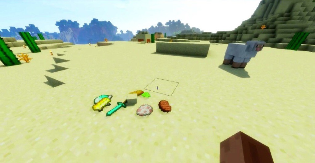 Интерфейс мода Realistic Item Drops в Minecraft