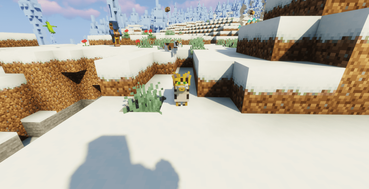 Оцелот в Minecraft с реалистичной анимацией и текстурой высокого качества