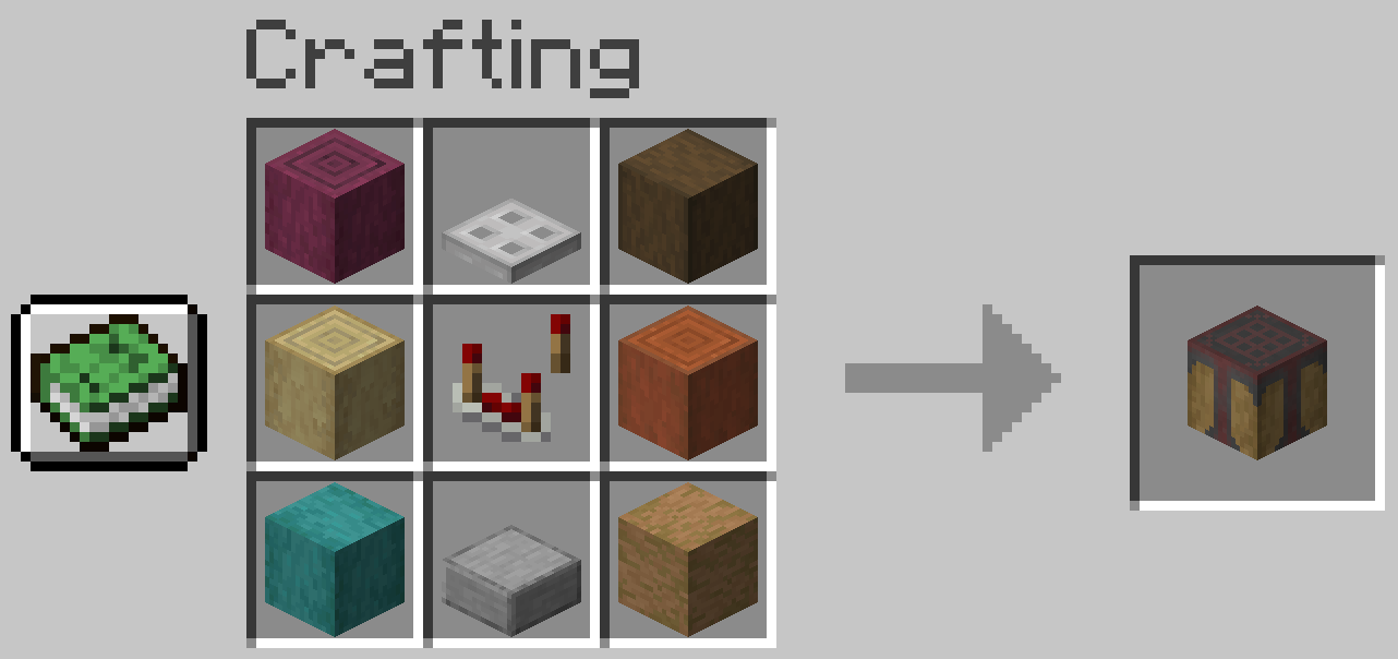 Рецепт крафта новых бамбуковых блоков в Minecraft 1.20