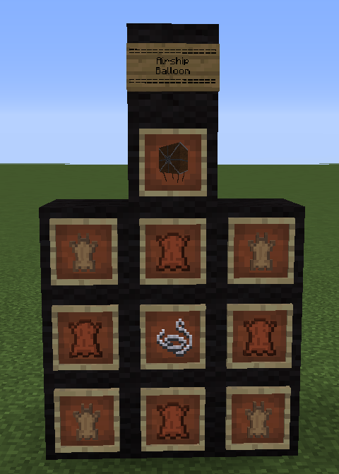Рецепт крафта воздушного шара для дирижабля в Minecraft