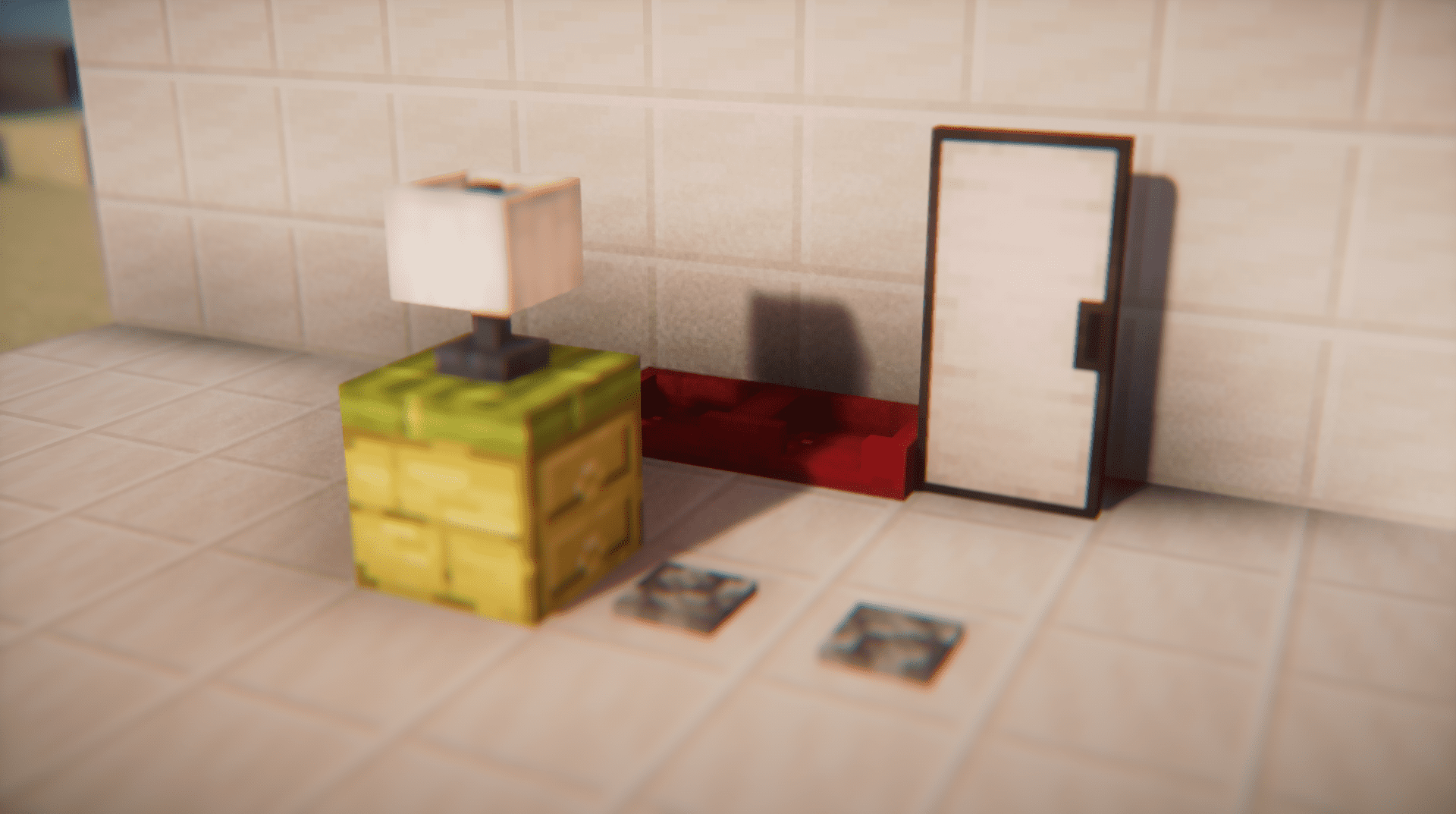 Современная гостиная в Minecraft с использованием Re:Deco