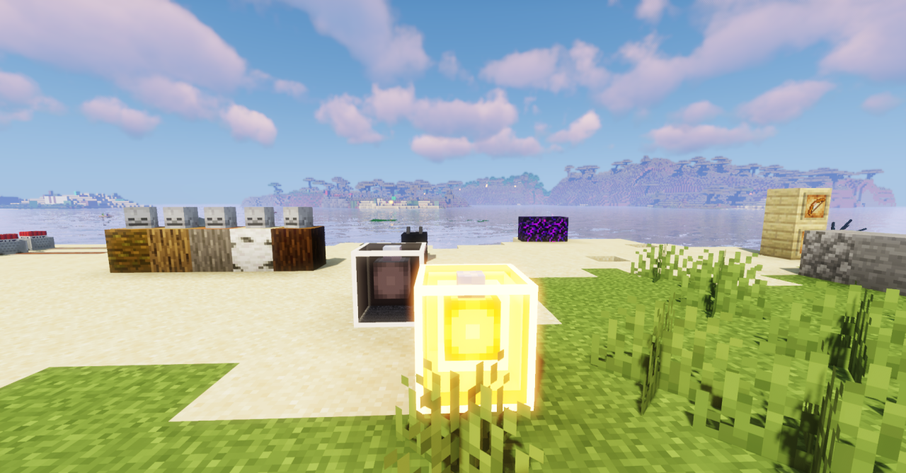 Пример использования Redstone Light Bulbs в интерьере дома в Minecraft