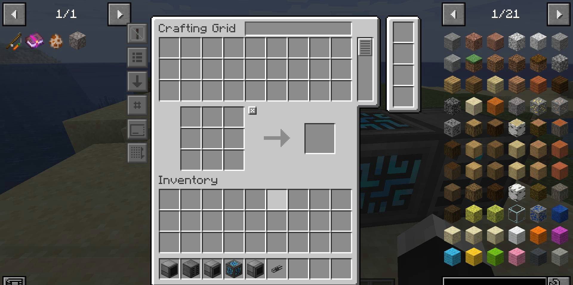Готовый склад с Refined Storage, подключённый к автоматической системе сортировки