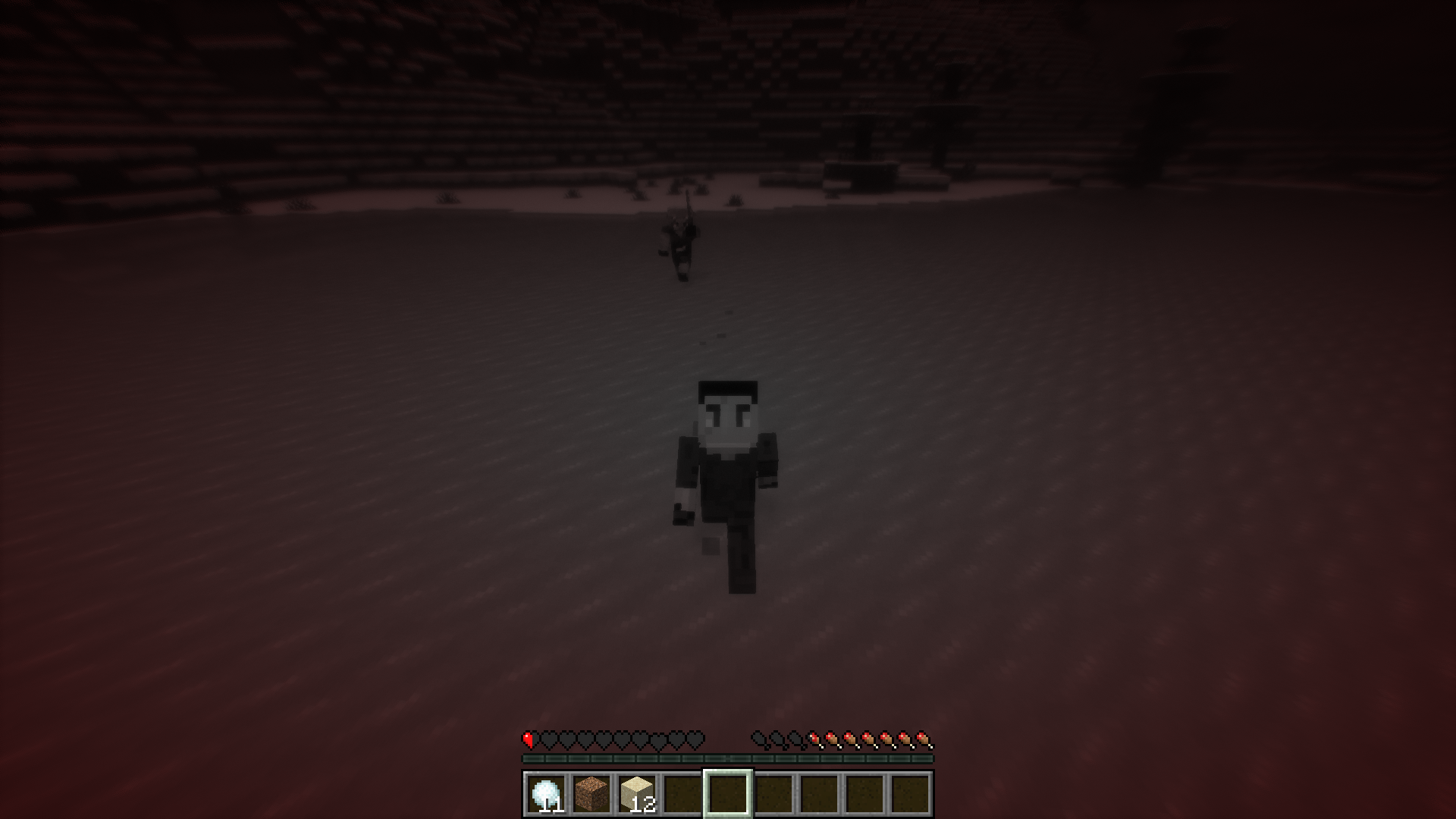 Игрок спит в кровати в Minecraft с модом Regenerative Sleep