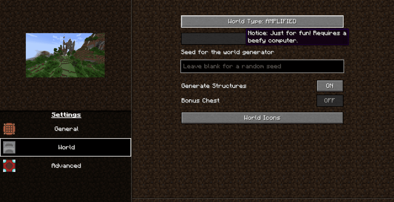 Reimagined World Menu  1.20.6