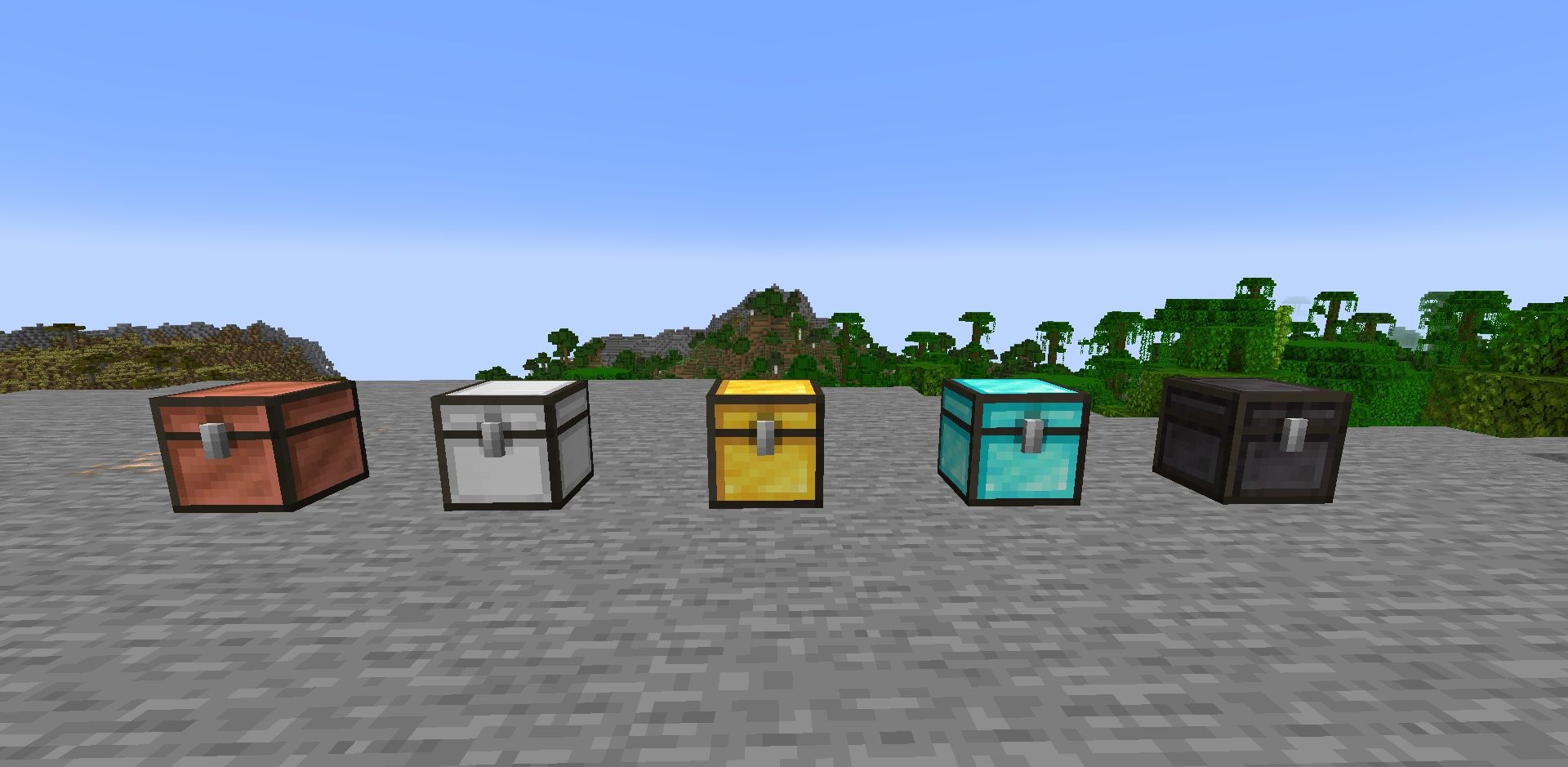 Сравнение размеров сундуков в моде Reinforced Chests для Minecraft