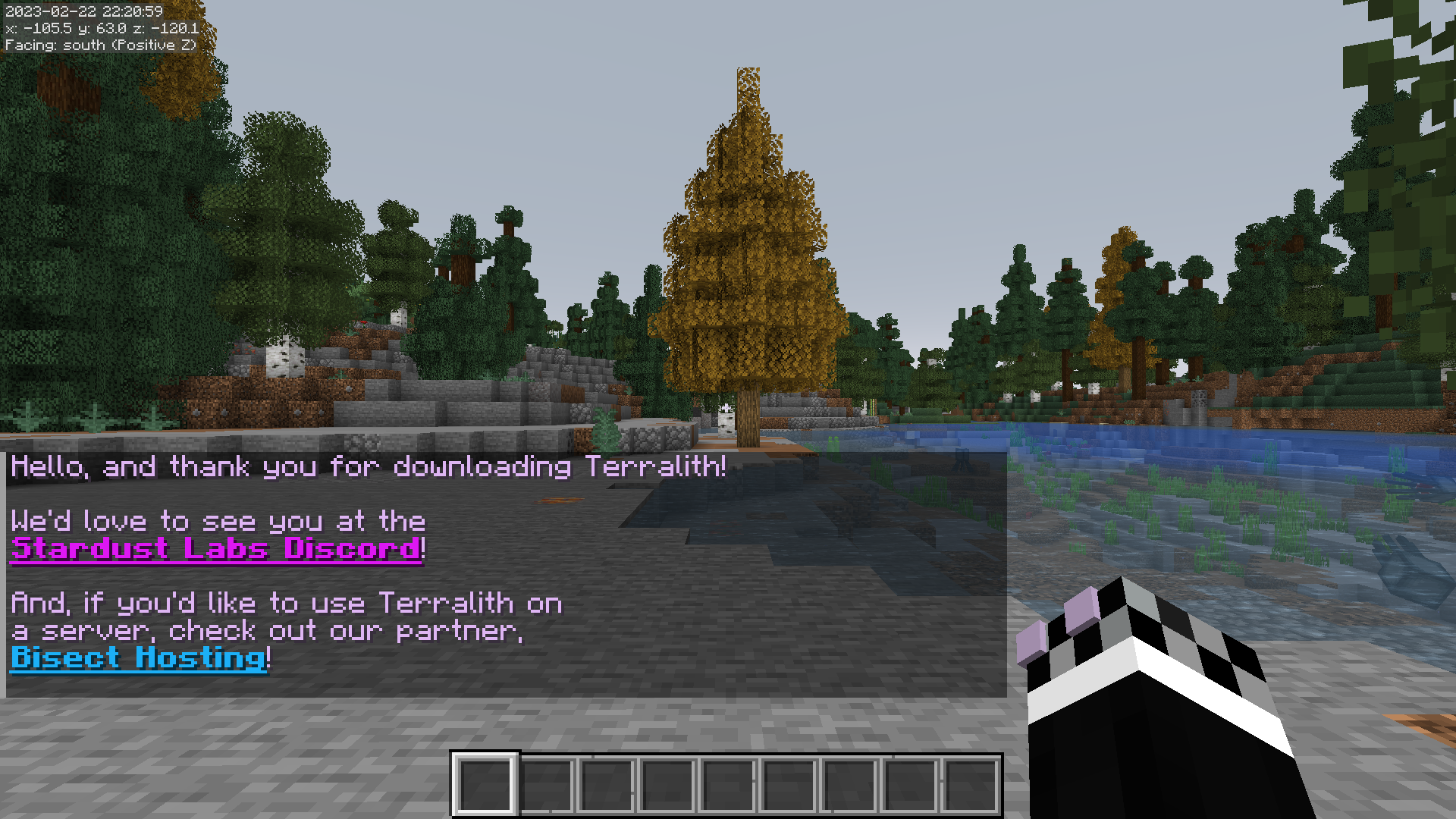 Пример генерации мира в Minecraft с модом Terralith