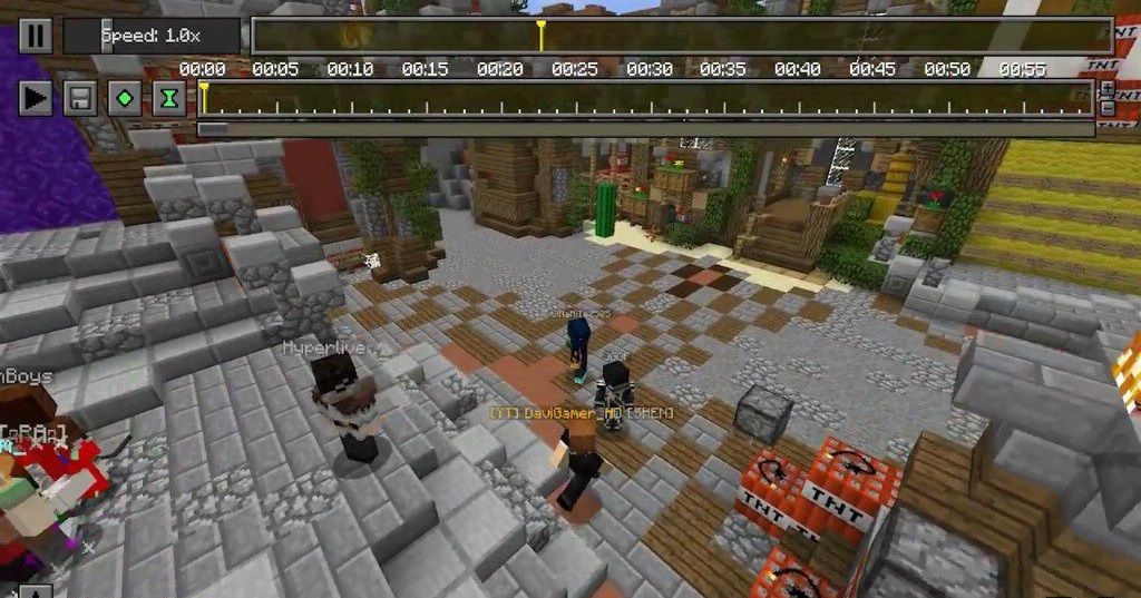 Финальный монтаж видео в Replay Mod: панель экспорта готового ролика из Minecraft