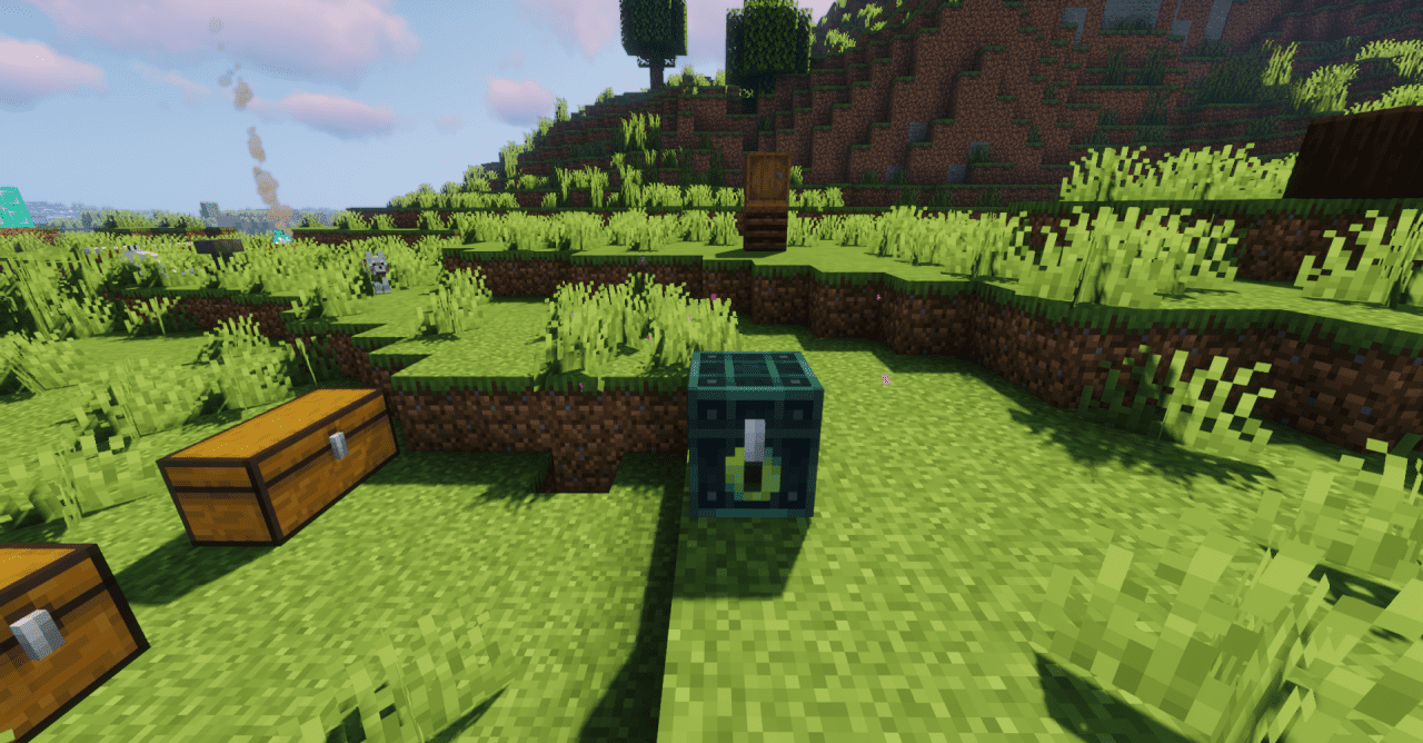 Горный биом с улучшенными текстурами в Minecraft ReShine