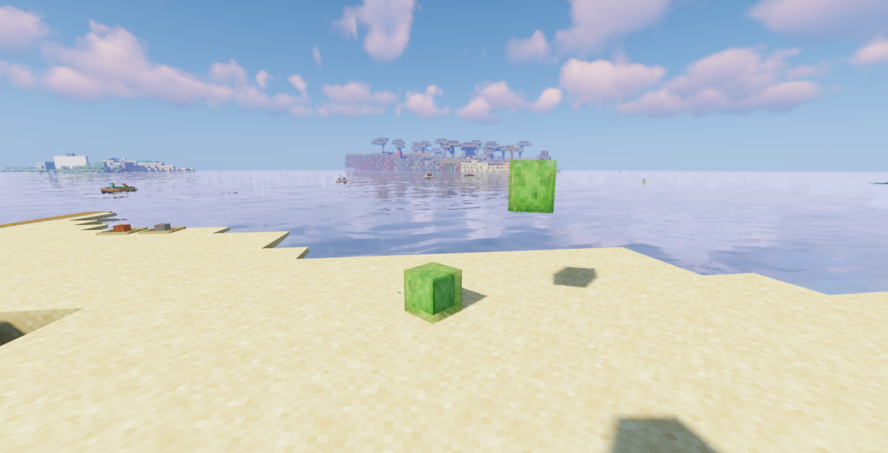 Пейзаж горного биома в Minecraft с реалистичными текстурами