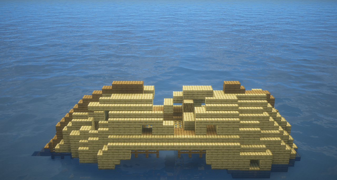 Игрок исследует улучшенный затонувший корабль в Minecraft с новыми комнатами и секретами