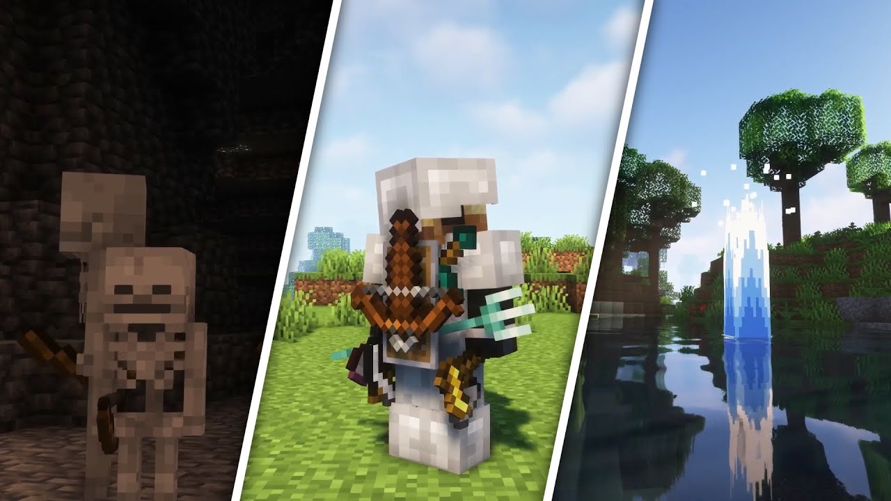 Группа игроков на сервере Minecraft в режиме выживания