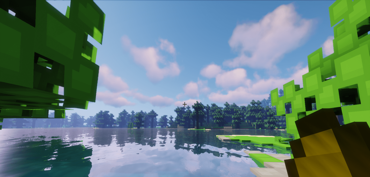 Игроки на сервере Minecraft с модифицированными текстурами