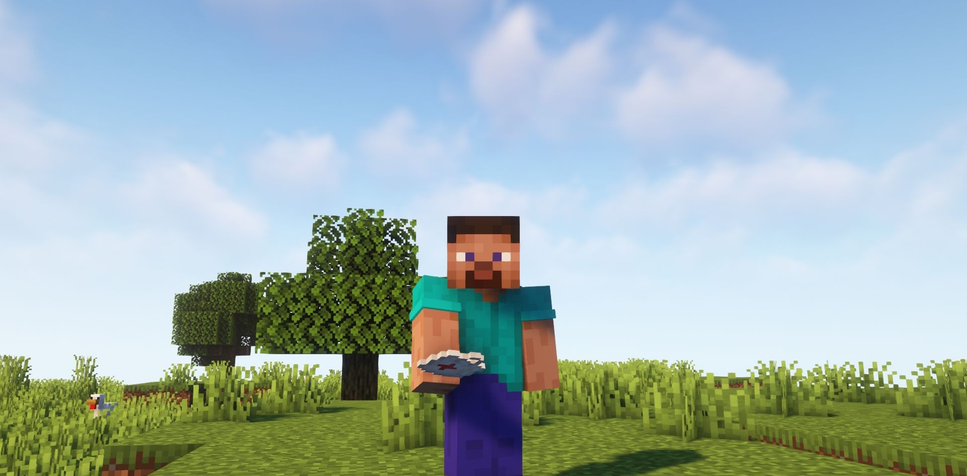 Пример использования лечебных предметов в инвентаре Minecraft с модом Rough Tweaks Revamped