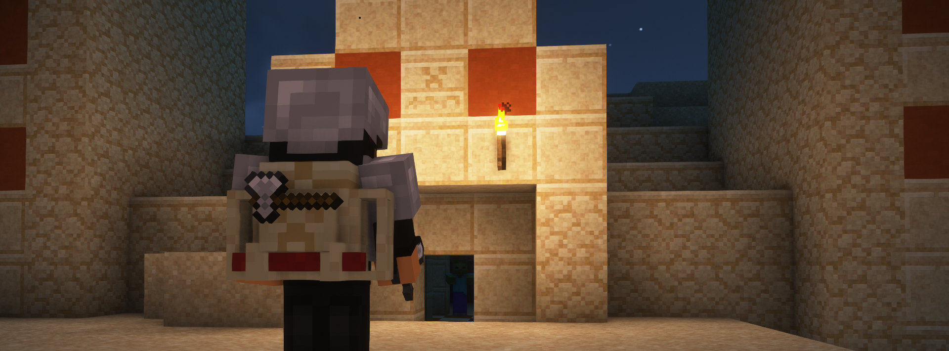 Игроки строят замок вместе на сервере Minecraft в творческом режиме