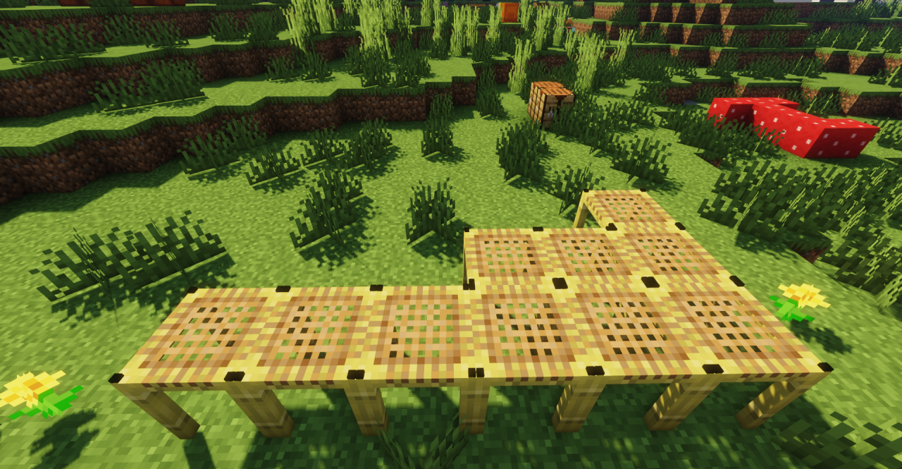 Сравнение стандартных и улучшенных блоков в Scaffolding Delta для Minecraft