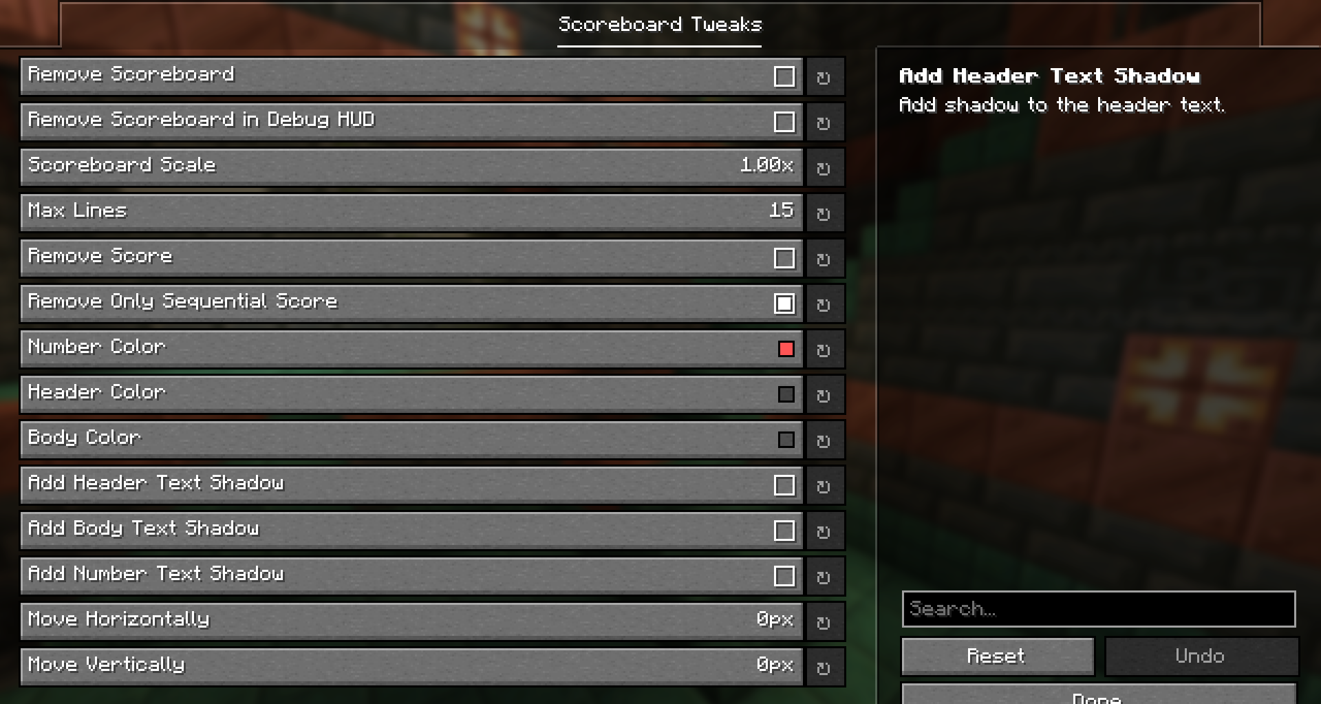 Сравнение стандартного и модифицированного табло в Minecraft
