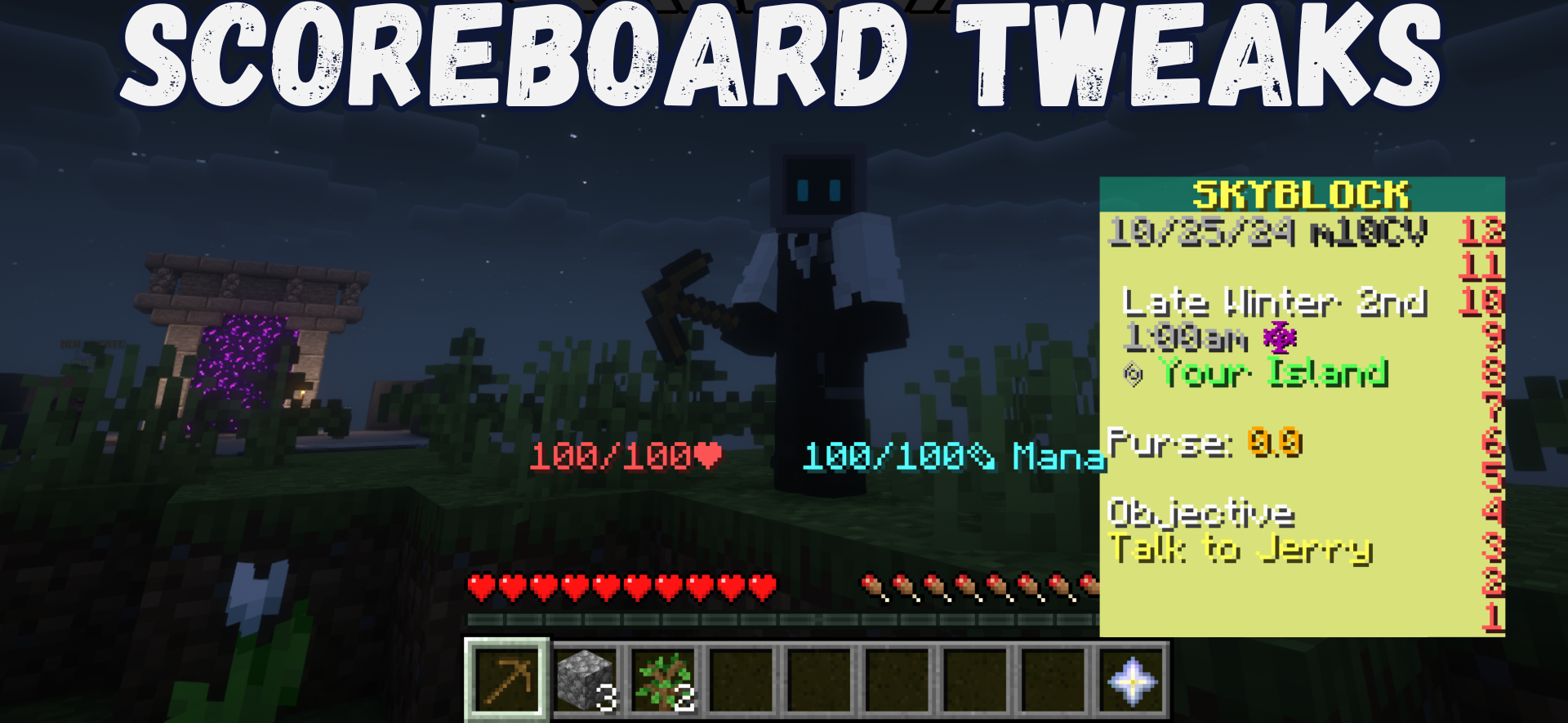 Scoreboard Tweaks для Minecraft 1.21.4