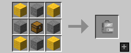 Крафт верстака и печи в интерфейсе Minecraft