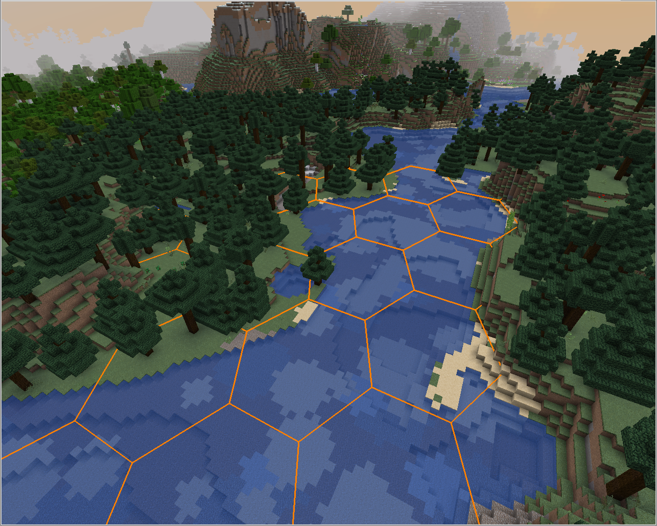Красивый закат в Minecraft над океаном с лодкой