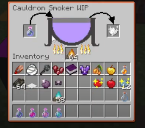 Игрок в Minecraft строит дом в лесу с использованием новых блоков