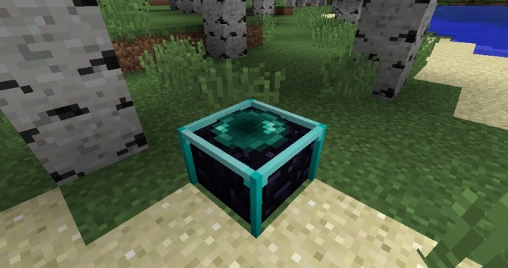 Красивый закат в Minecraft с видом на игровое поселение