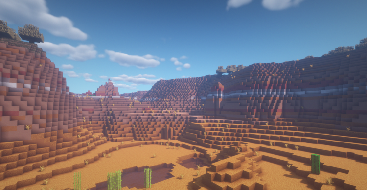 Игрок исследует горный биом в Minecraft в поисках редких руд и пещер