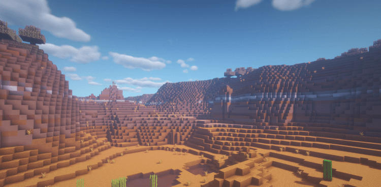 Сравнение графики в Minecraft: стандартная версия и с шейдерами BSL