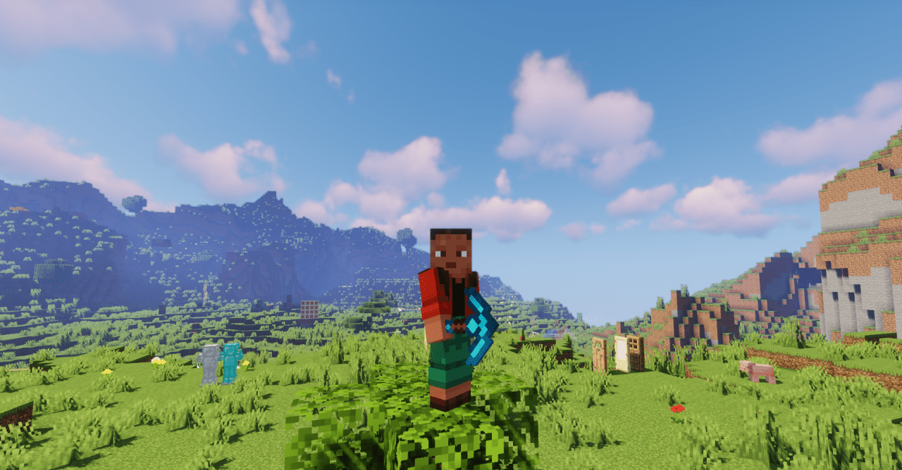 Пример использования инструментов с Scribblez’ Tool Tweaks в игре Minecraft