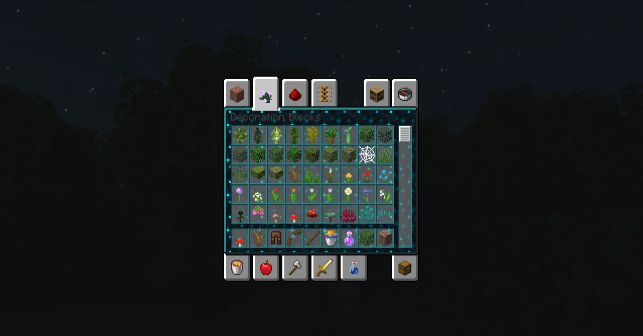 Интерфейс инвентаря в Minecraft с текстур-паком Sculk GUI