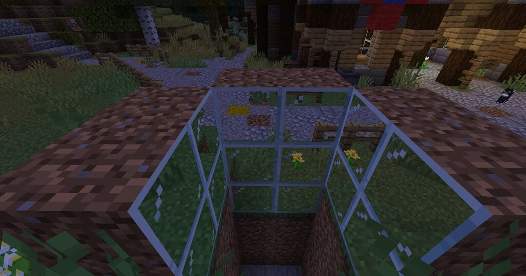 Пример использования скрытых дверей в Minecraft с модом Secret Rooms