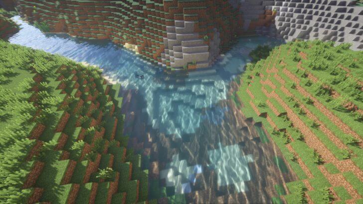 Сравнение графики Minecraft с шейдерами SEUS Renewed и без них