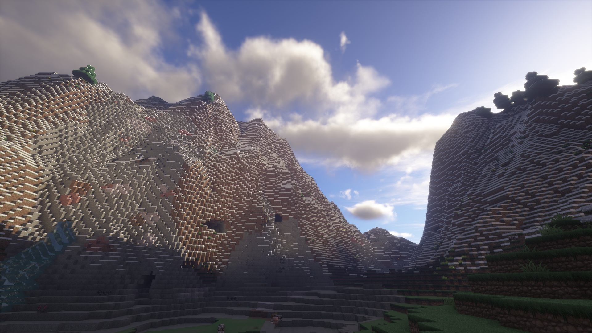 Сравнение графики в Minecraft с шейдерами SEUS Renewed и без них