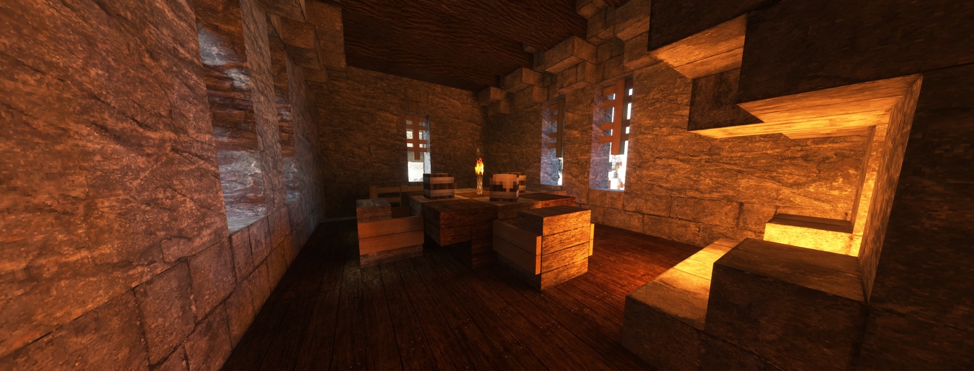 Детализированные текстуры блоков в Minecraft с шейдерами SEUS PTGI