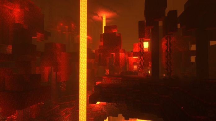 Эпичная битва с драконом Края в Minecraft с установленными шейдерами SEUS