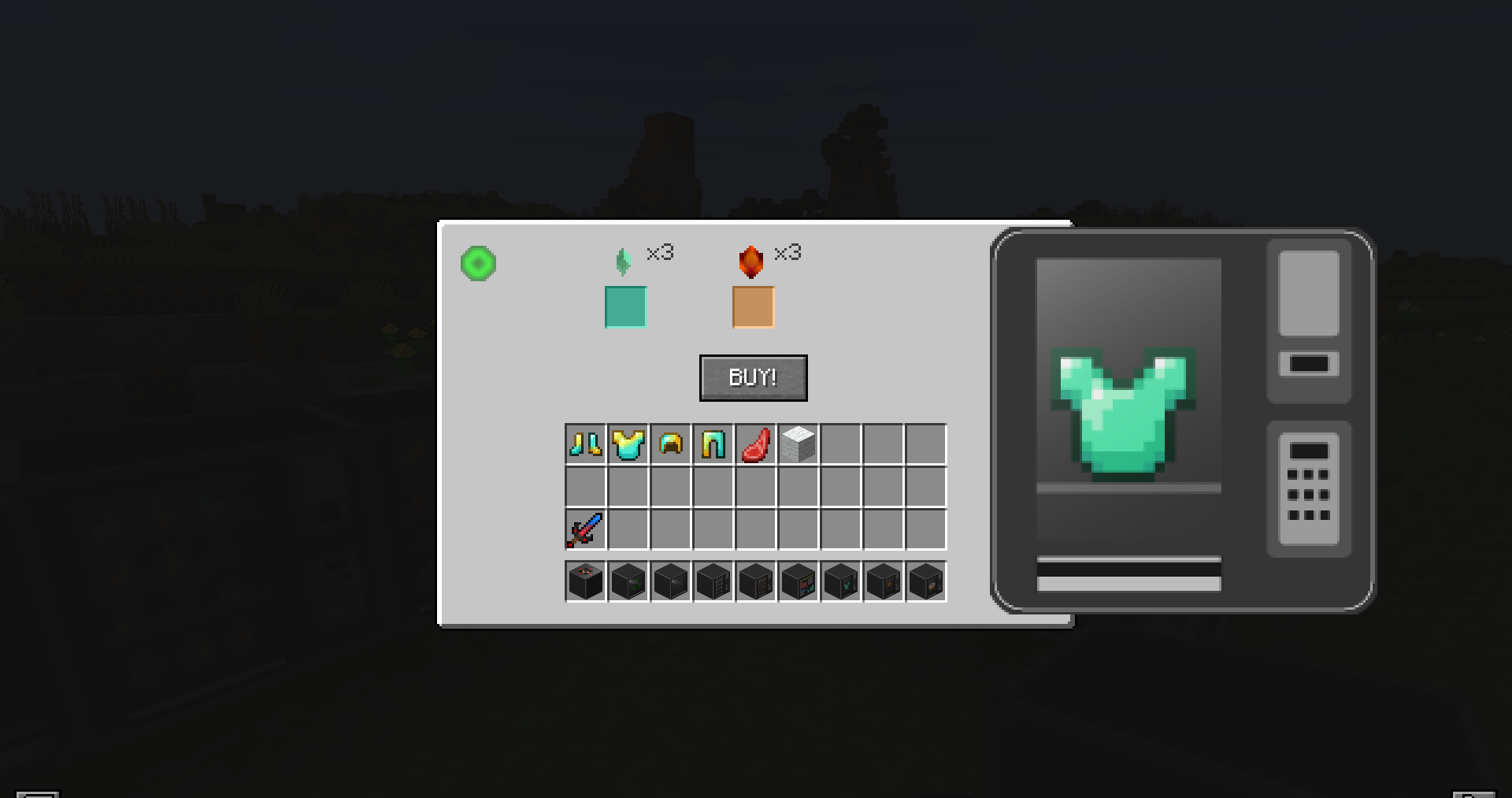 Скриншот нового измерения из мода Several Things в Minecraft