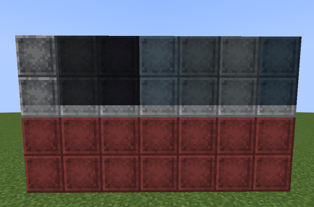 Красивый закат в Minecraft с горным пейзажем