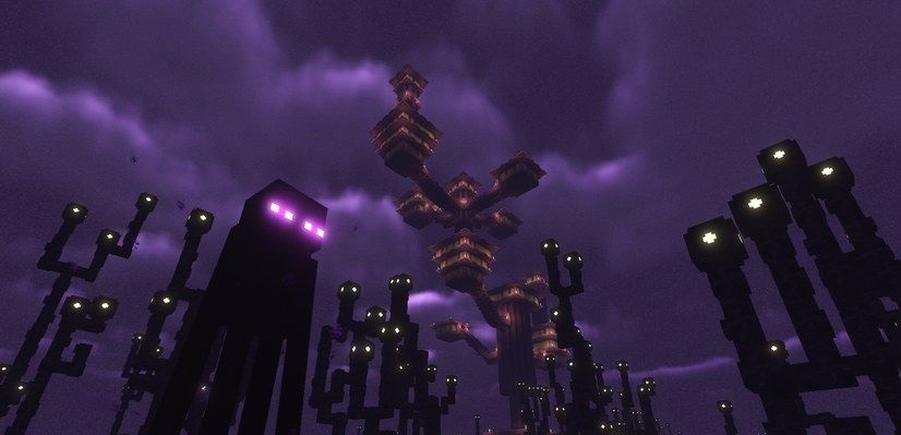 Реалистичное освещение в пещере с использованием шейдеров в Minecraft