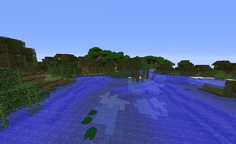 Подводный мир в Minecraft с Jelly World — эффект текучести воды и деформации блоков