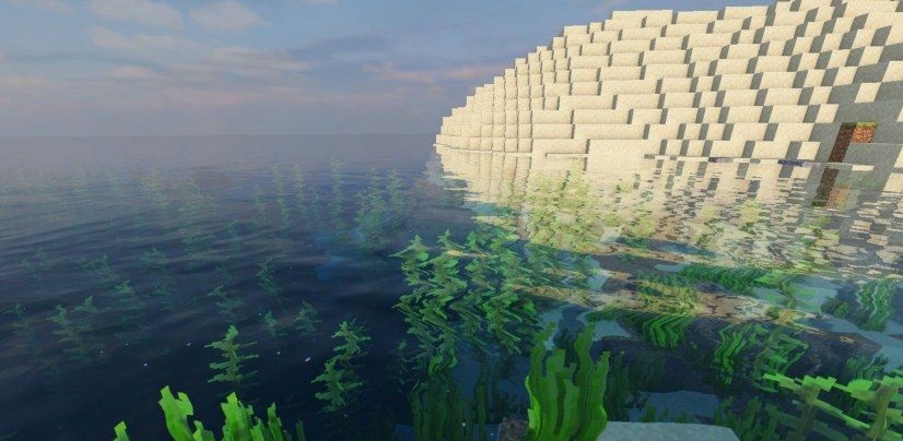 Сравнение графики Minecraft с шейдером projectLUMA и без него