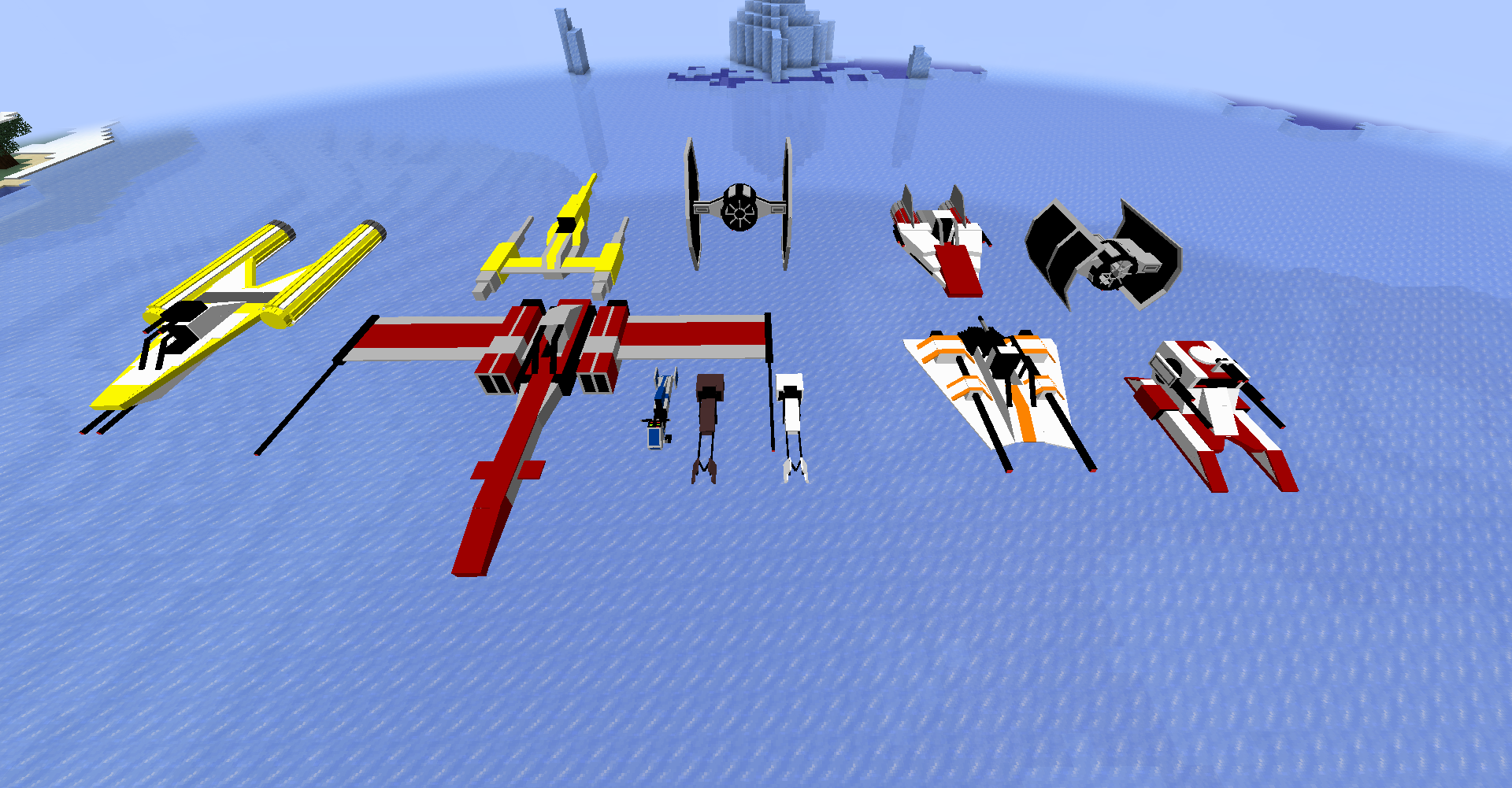 Игрок в Minecraft строит деревянный дом с факелами и сундуками